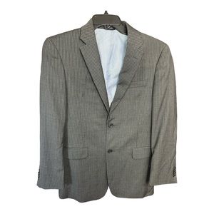 Tommy Hilfiger 38R Gray Pinstripe 100% Wool Gray Blazer Suit Jacket